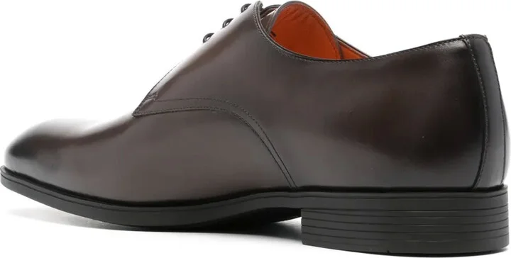 round-toe leather Oxford shoes - Image 3
