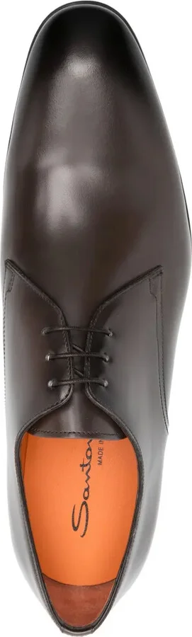round-toe leather Oxford shoes - Image 4