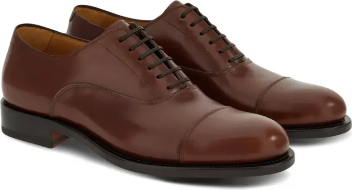 Round-Toe Leather Oxford Shoes - Image 2