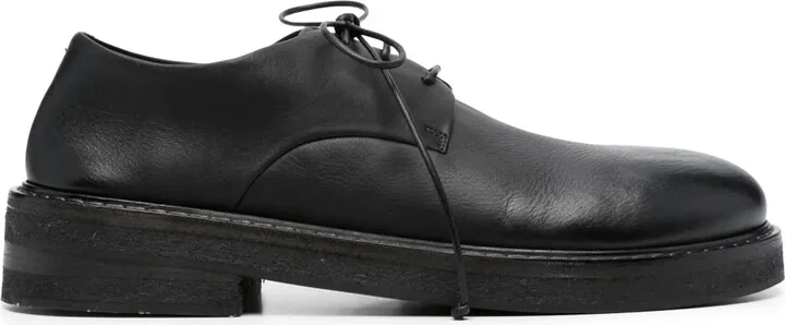 Round-Toe Leather Oxford Shoes