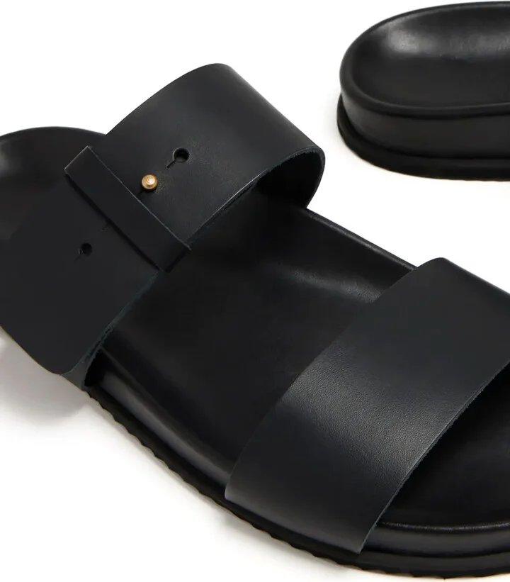 Round-Toe Leather Sandals - Image 2