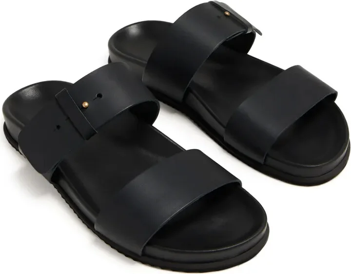 Round-Toe Leather Sandals - Image 4