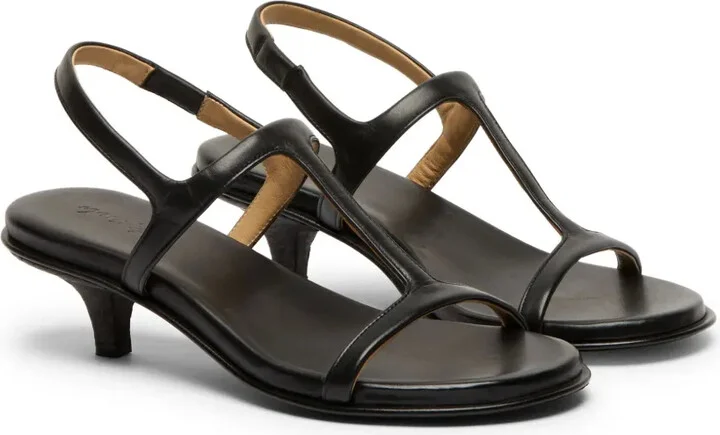 Round Toe Leather Sandals - Image 2
