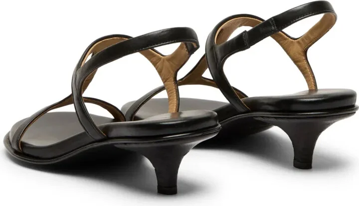 Round Toe Leather Sandals - Image 3