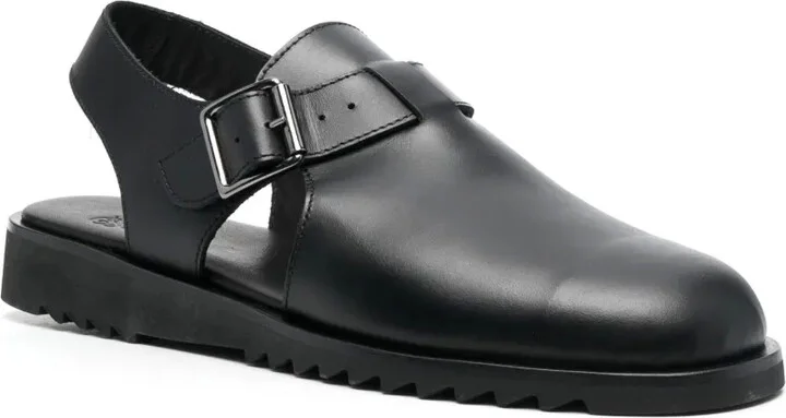 Round-Toe Leather Sandals - Image 2