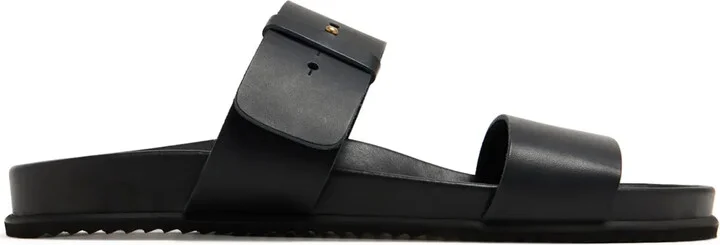 Round-Toe Leather Sandals