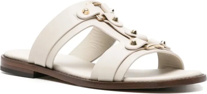 Round-Toe Leather Slides - Image 2