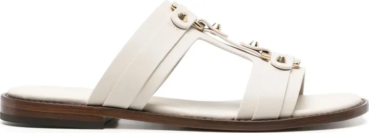 Round-Toe Leather Slides