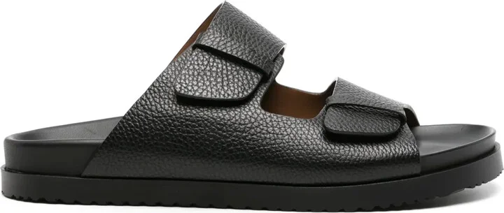 Round-Toe Leather Slides