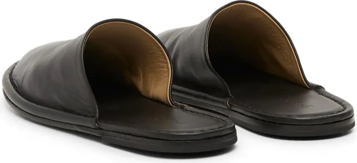 Round-Toe Leather Slippers - Image 3