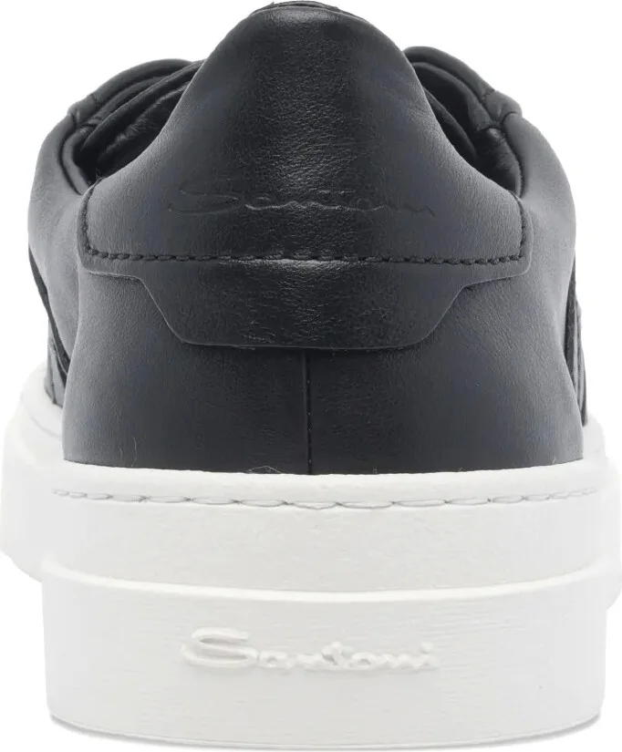 Round-Toe Leather Sneakers - Image 3