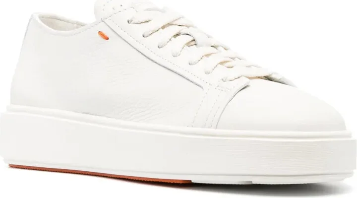Round-Toe Leather Sneakers - Image 2