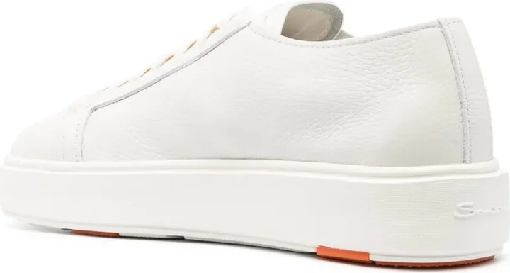 Round-Toe Leather Sneakers - Image 3