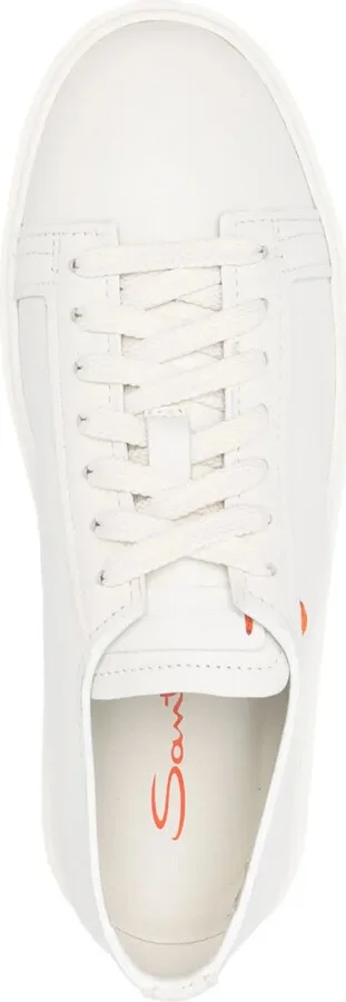 Round-Toe Leather Sneakers - Image 4