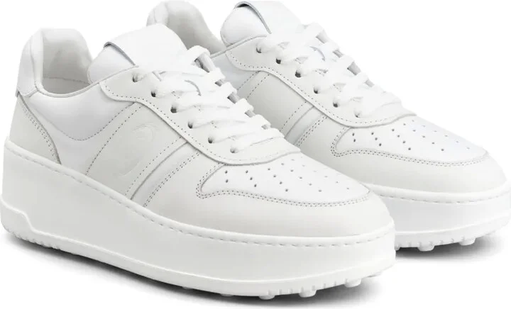 Round-Toe Leather Sneakers - Image 2