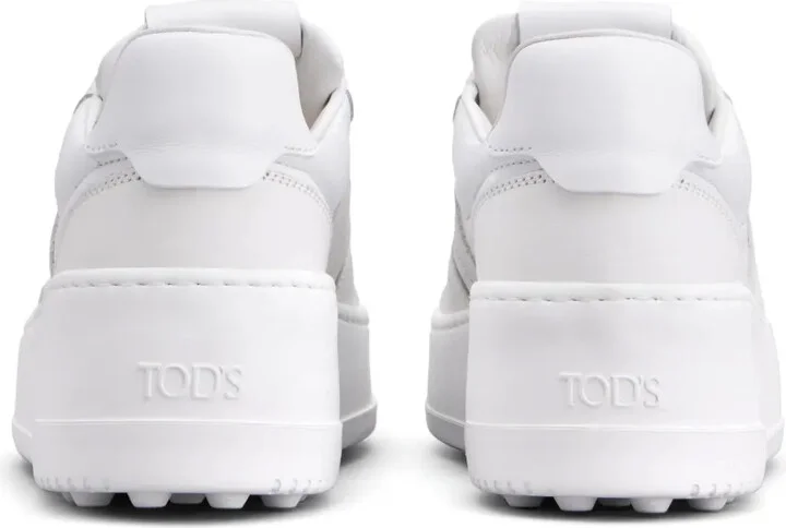 Round-Toe Leather Sneakers - Image 3