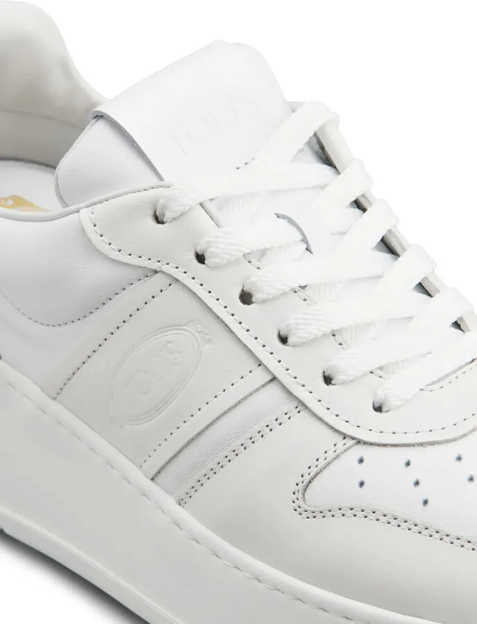 Round-Toe Leather Sneakers - Image 5