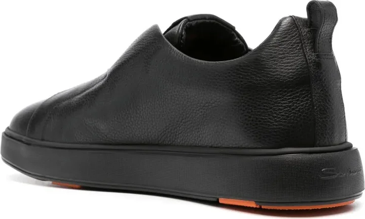Round-Toe Leather Sneakers - Image 3