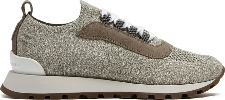 Round-Toe Panelled Sneakers