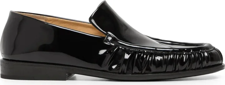 Round-Toe Patent-Leather Loafers