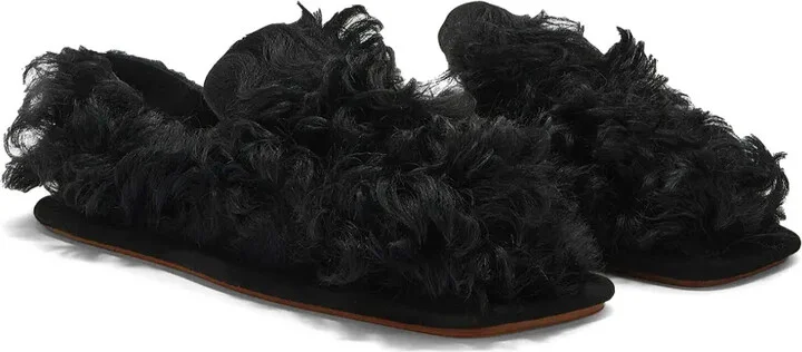 Round-Toe Shearling Slippers - Image 2