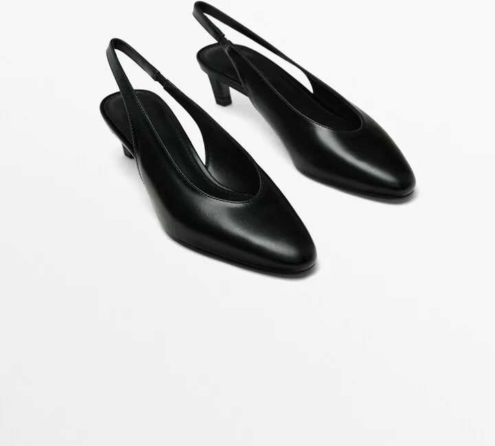 Round Toe Slingback Heeled Shoes - Image 3