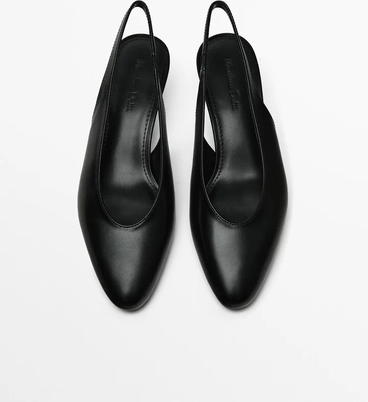 Round Toe Slingback Heeled Shoes - Image 5