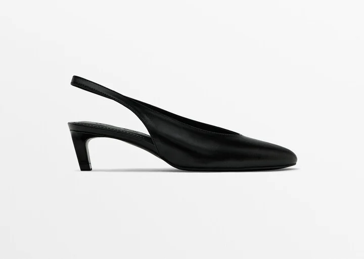 Round Toe Slingback Heeled Shoes