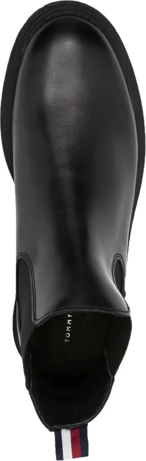 Round-Toe Slip-On Leather Boots - Image 4