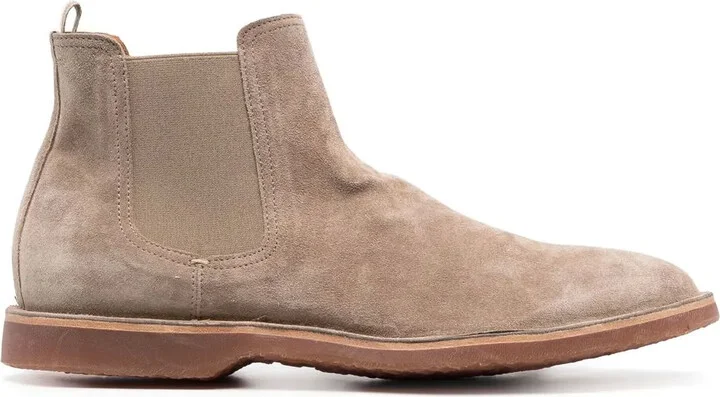 Round-Toe Suede Boots