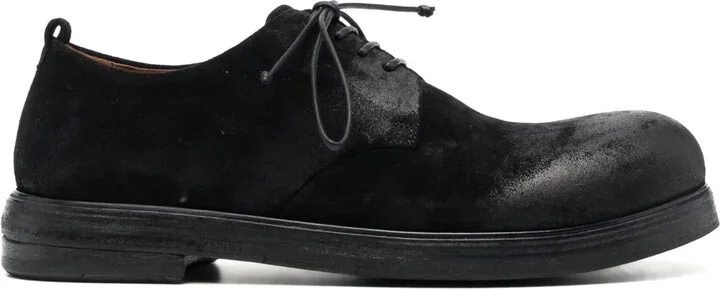 Round-Toe Suede Derby Shoes