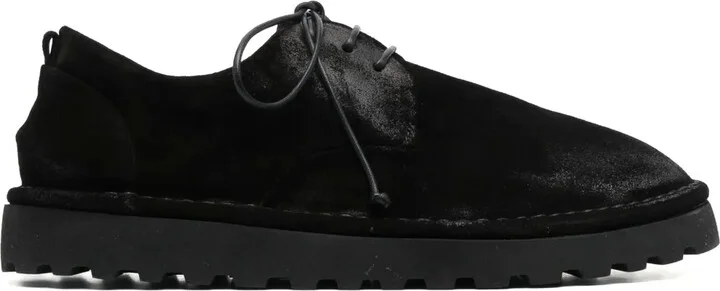 Round-Toe Suede Derby Shoes