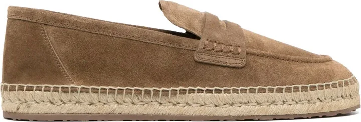 Round-Toe Suede Espadrilles