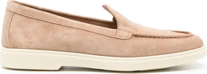 Round-Toe Suede Loafers