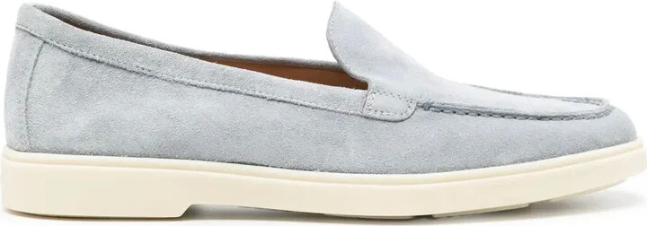 Round-Toe Suede Loafers