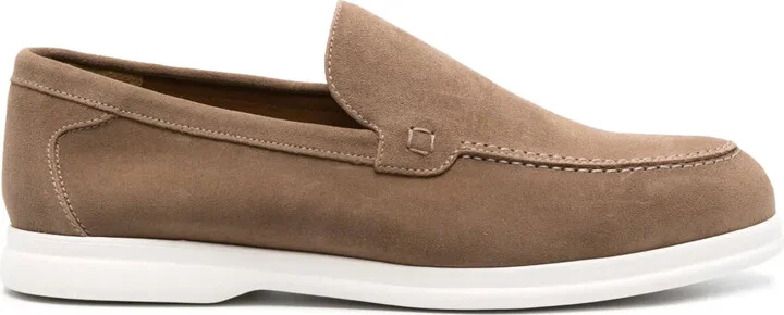 Round-Toe Suede Loafers