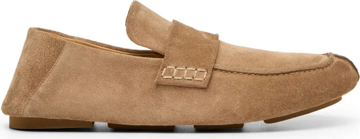 Round-Toe Suede Loafers