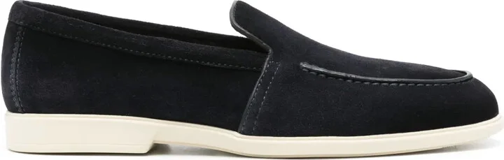Round-Toe Suede Loafers