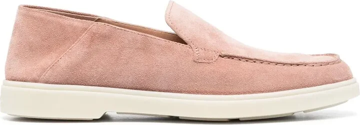 Round-Toe Suede Loafers