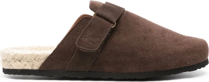 Round-Toe Suede Mules