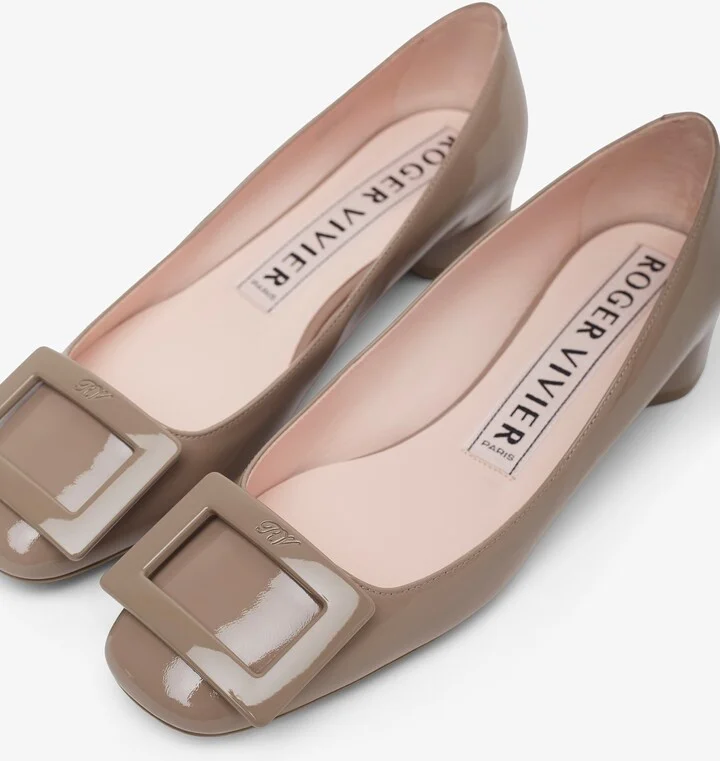 Roundy 25 beige patent pumps - Image 4