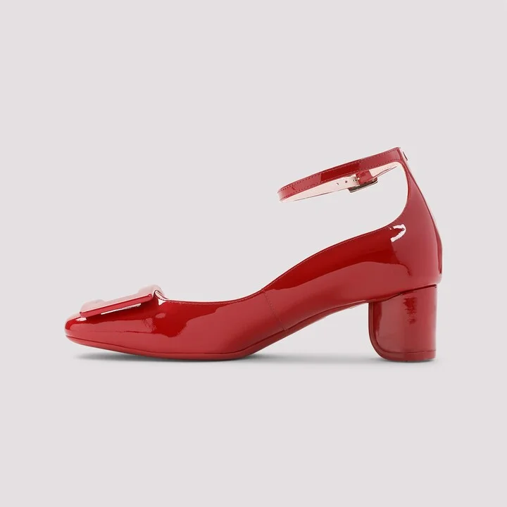 Roundy Lacquered Ankle Strap Dec 45 Pumps - Image 4