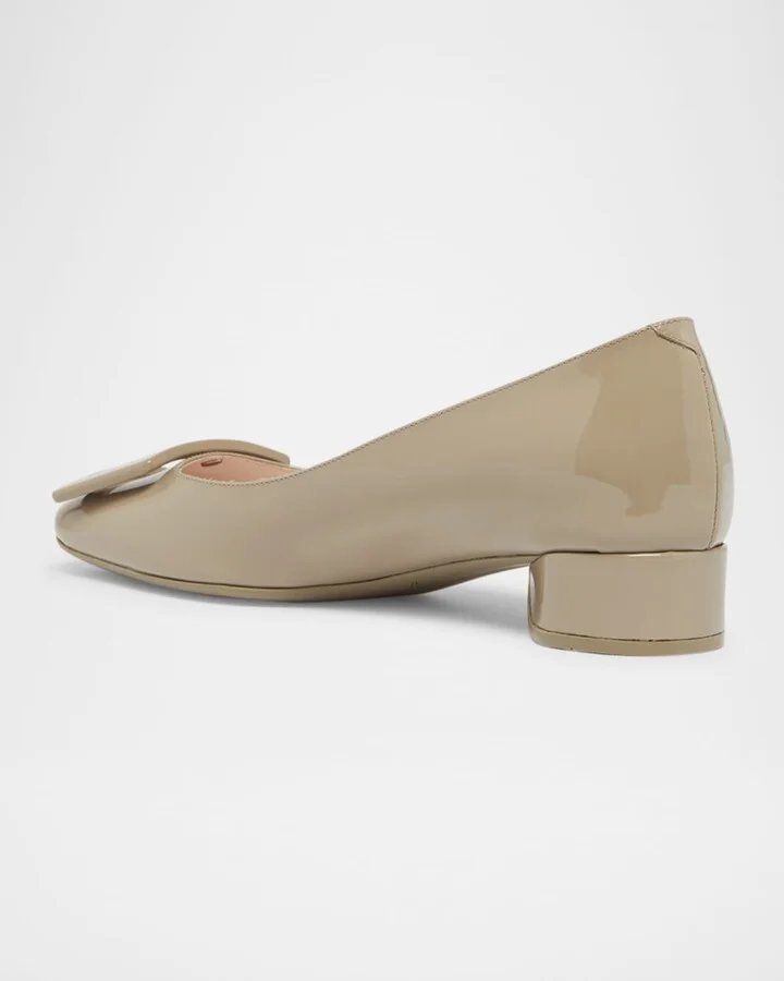 Roundy Patent Buckle Ballerina Pumps - Image 5