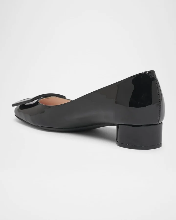Roundy Patent Buckle Ballerina Pumps - Image 2