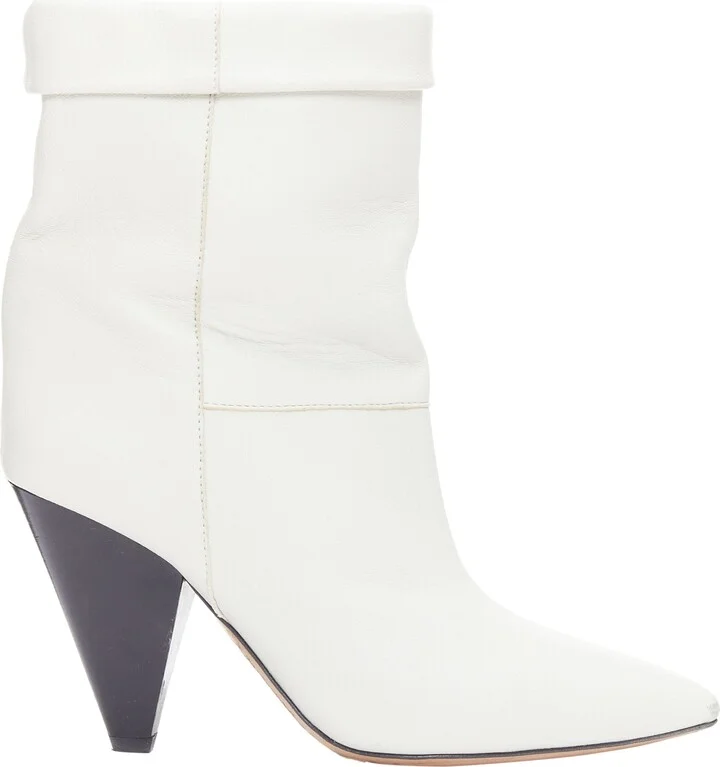 Rouxa off leather cone heel boots
