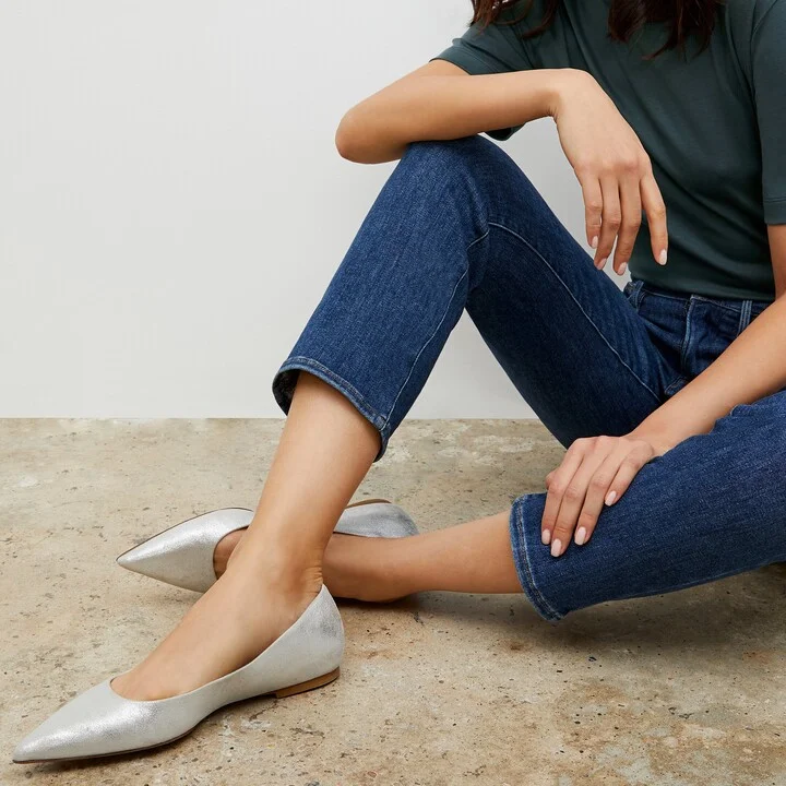 Rowan Flat - Brushed Metallic - Silver - Image 5
