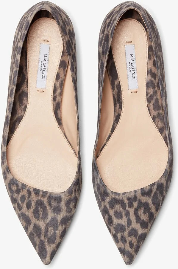Rowan Flat - Leopard Suede - Taupe / Black - Image 2