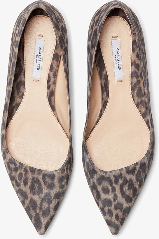 Rowan Flat - Leopard Suede - Taupe / Black - Image 6