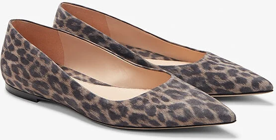 Rowan Flat - Leopard Suede - Taupe / Black - Image 7