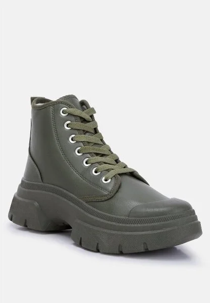 Roxane Chunky Lace Up Boots Women - Image 4